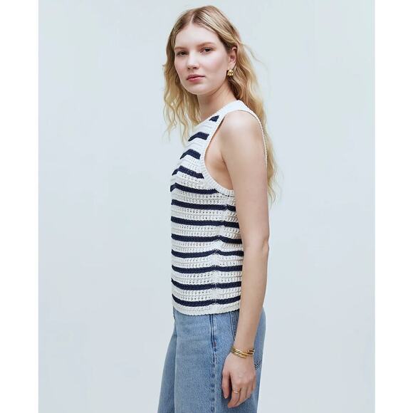 Madewell Crochet-Knit Crewneck Sweater Tank XS - Picture 2 of 6